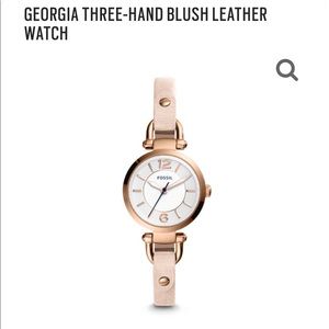 Fossil Georgia Three Hand Blush Leather Watch